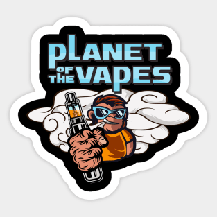 Planet of the Vapes - fun vape tee Sticker